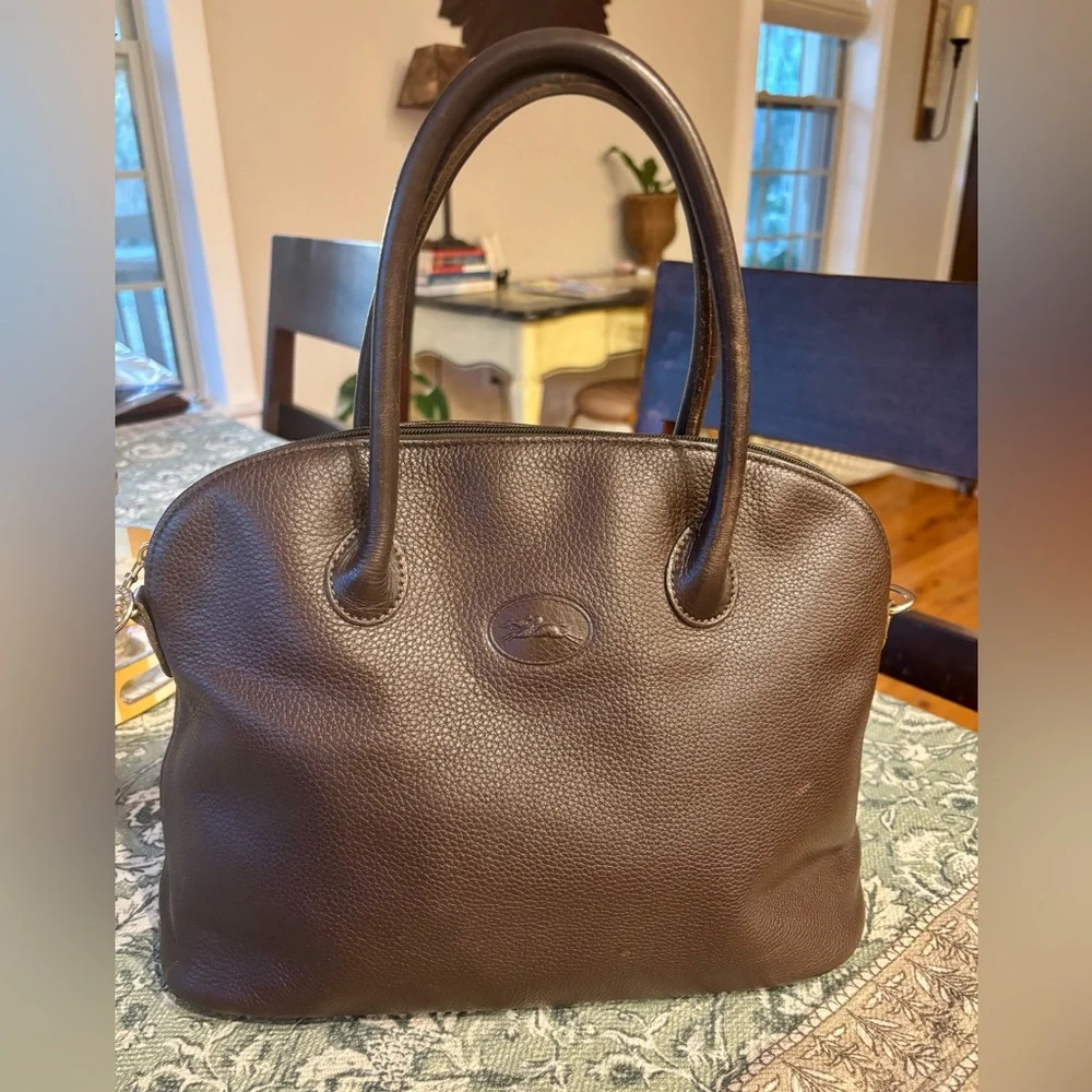 🤎 Vintage 🤎 Longchamp Leather Satchel - Picture 1 of 11